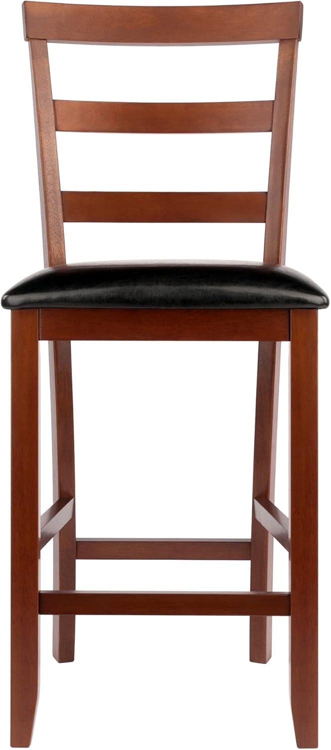 2pc Simone Counter Height Barstool Set Black/Walnut - Winsome