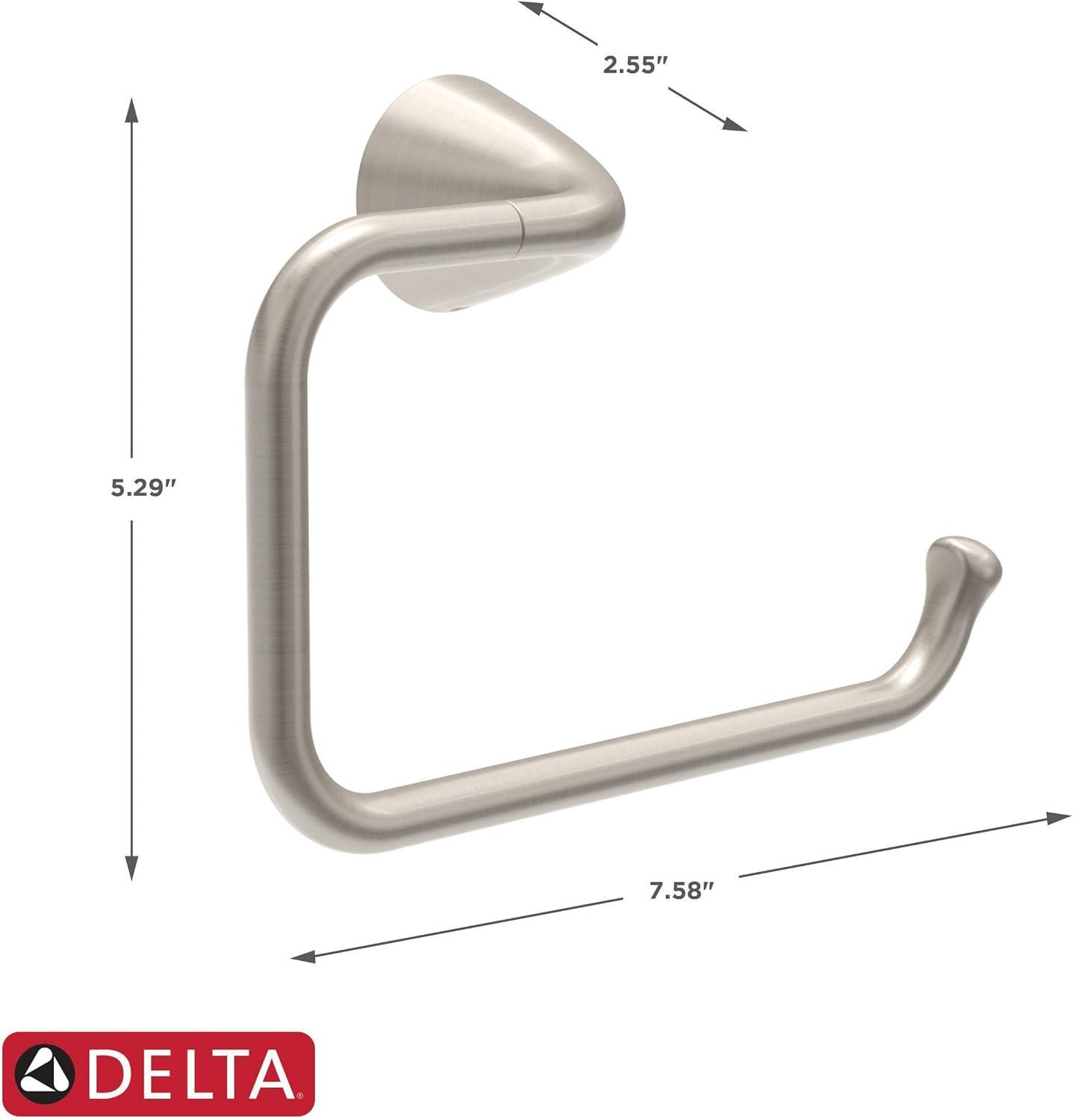 Delta Arvo Wall Mount Square Open Towel Ring Bath Hardware Accessory in Brushed Nickel ARV46-DN