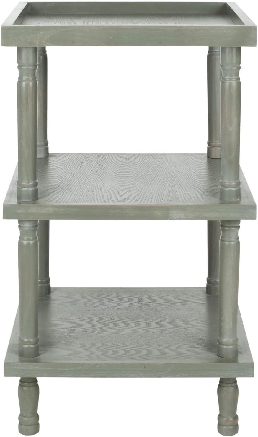 Esmeralda 3 Tier Side Table- Ash Grey - Safavieh.