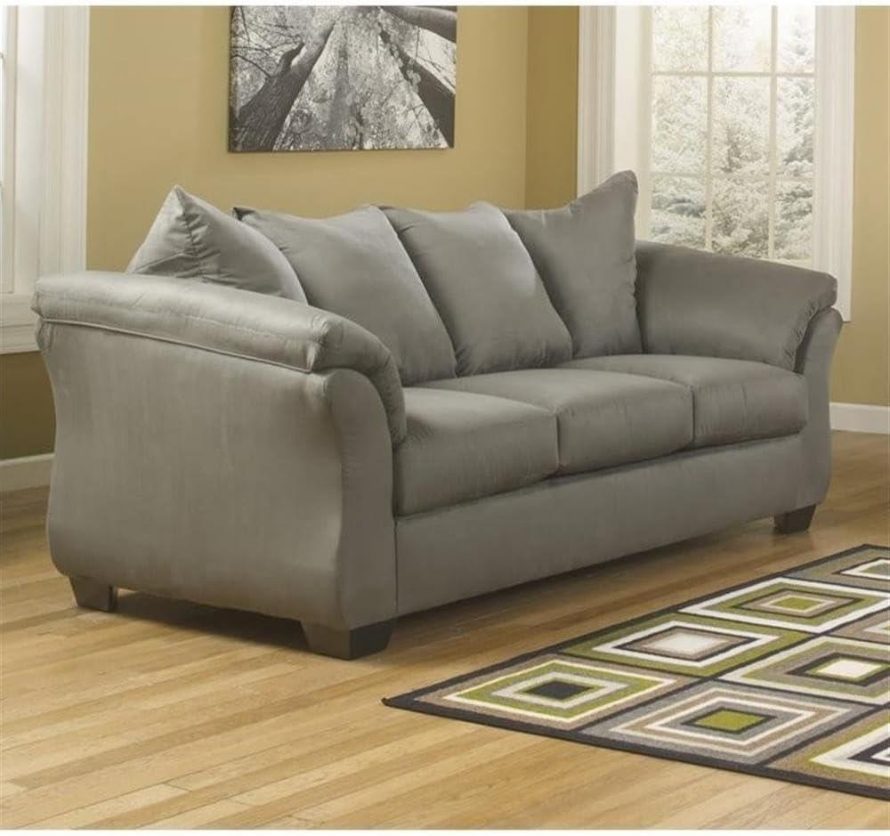 Signature Design by Ashley Darcy Fabric Sofa in Cobblestone