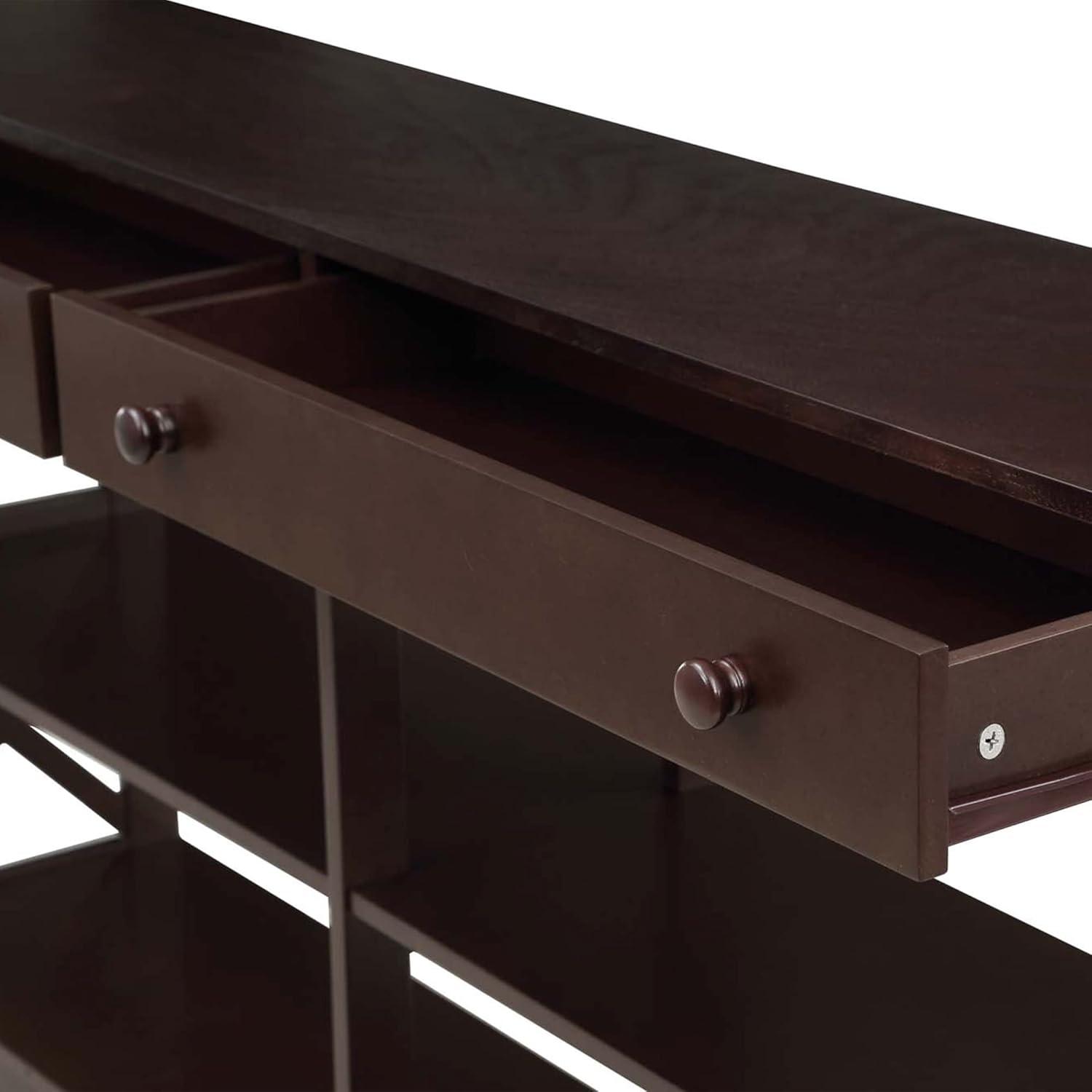 Convenience Concepts Oxford 2 Drawer 60 inch Console Table with Shelves