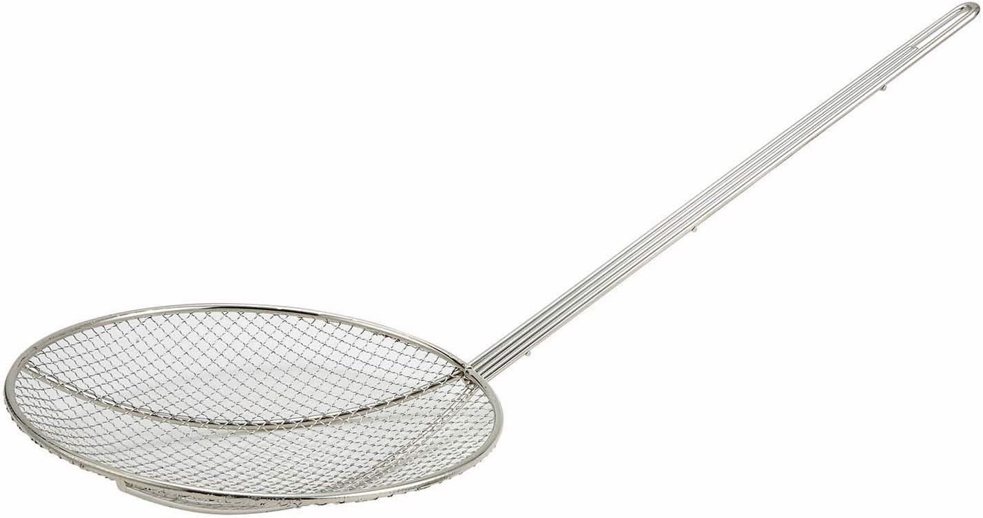 12-Inch Silver Stainless Steel Round Wire Skimmer