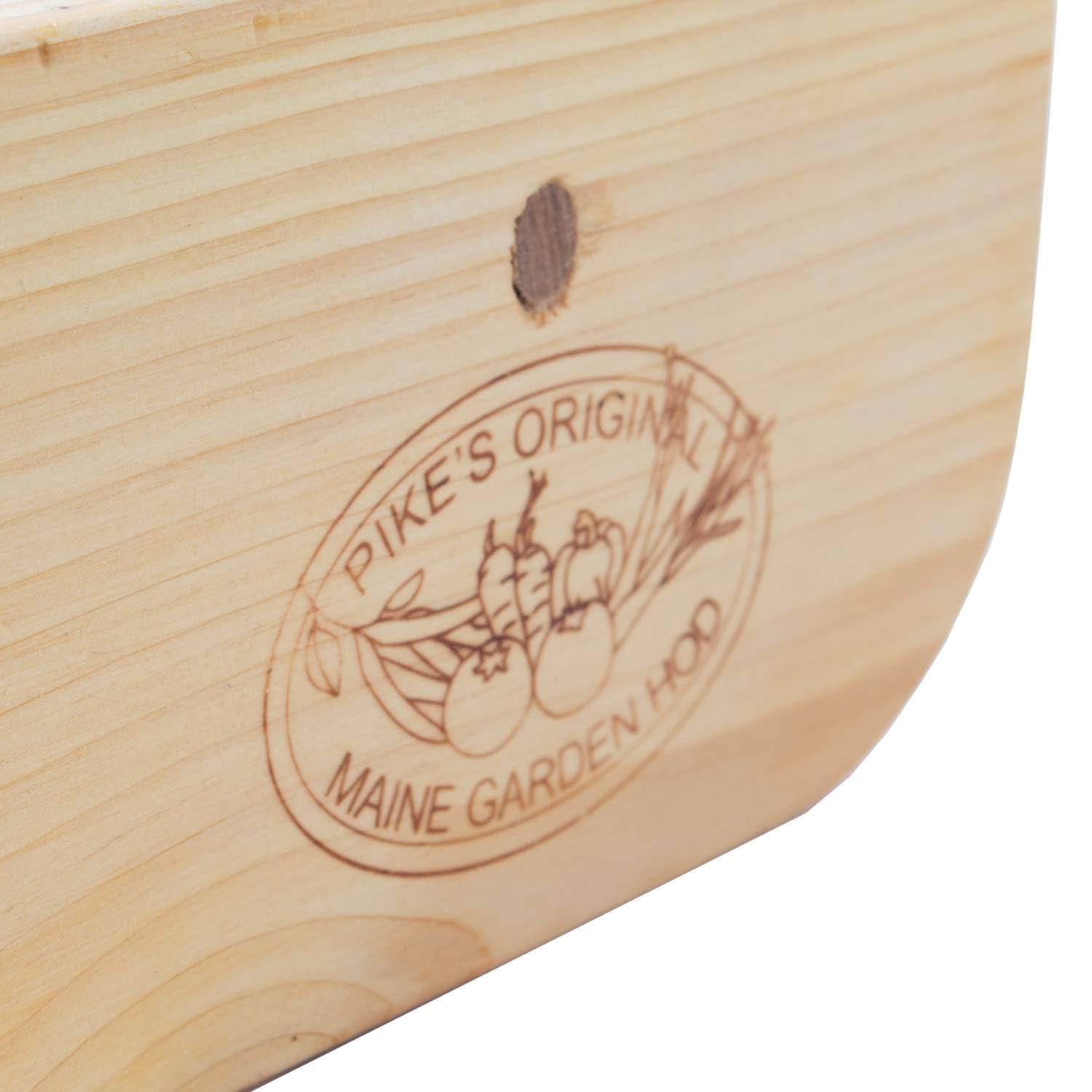 Maine Garden Hod Basket for Vegetable Gardening and Harvest Gathering or Farmhouse Decor, Pine and Oak with PVC Wire Mesh, USA Made, 16 x 9 in