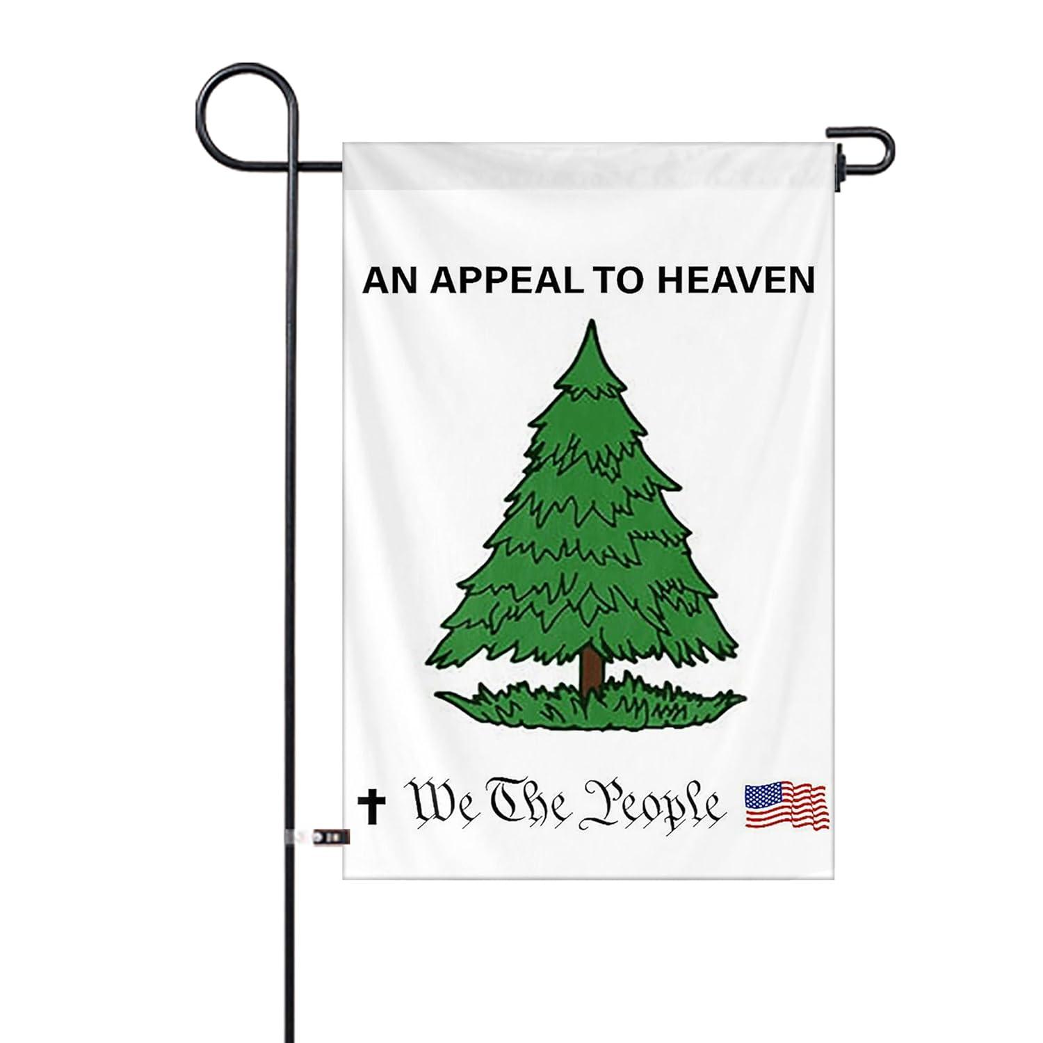White and Green Patriotic Polyester Garden Flag 12x18 Inch