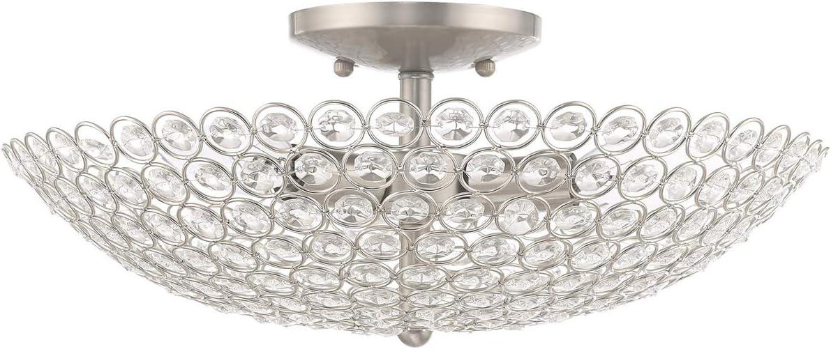 Livex Lighting Cassandra 3 - Light Flush Mount in  Brushed Nickel