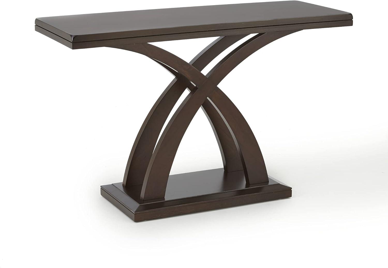 Jocelyn Console Table in Espresso Cherry Wood and Mango Veneers