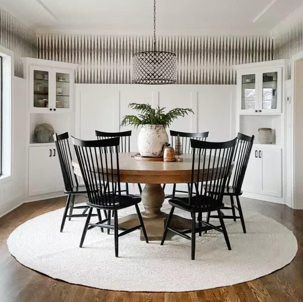 Nuloom Rikki Coastal Braided Jute Area Rug, Round 4', Off White