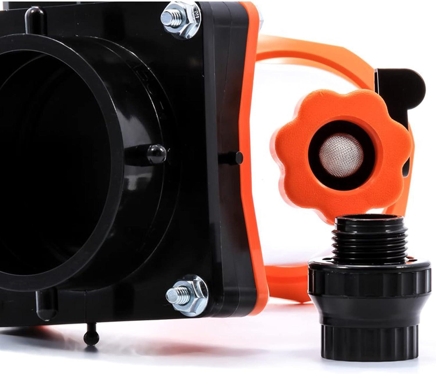 Camco Rhino Blaster Pro Clear Elbow Trailer RV Holding Tank Rinser w/Gate Valve, Vacuum Breaker, & 4-Prong Bayonet Swivel Fitting for Waste Management