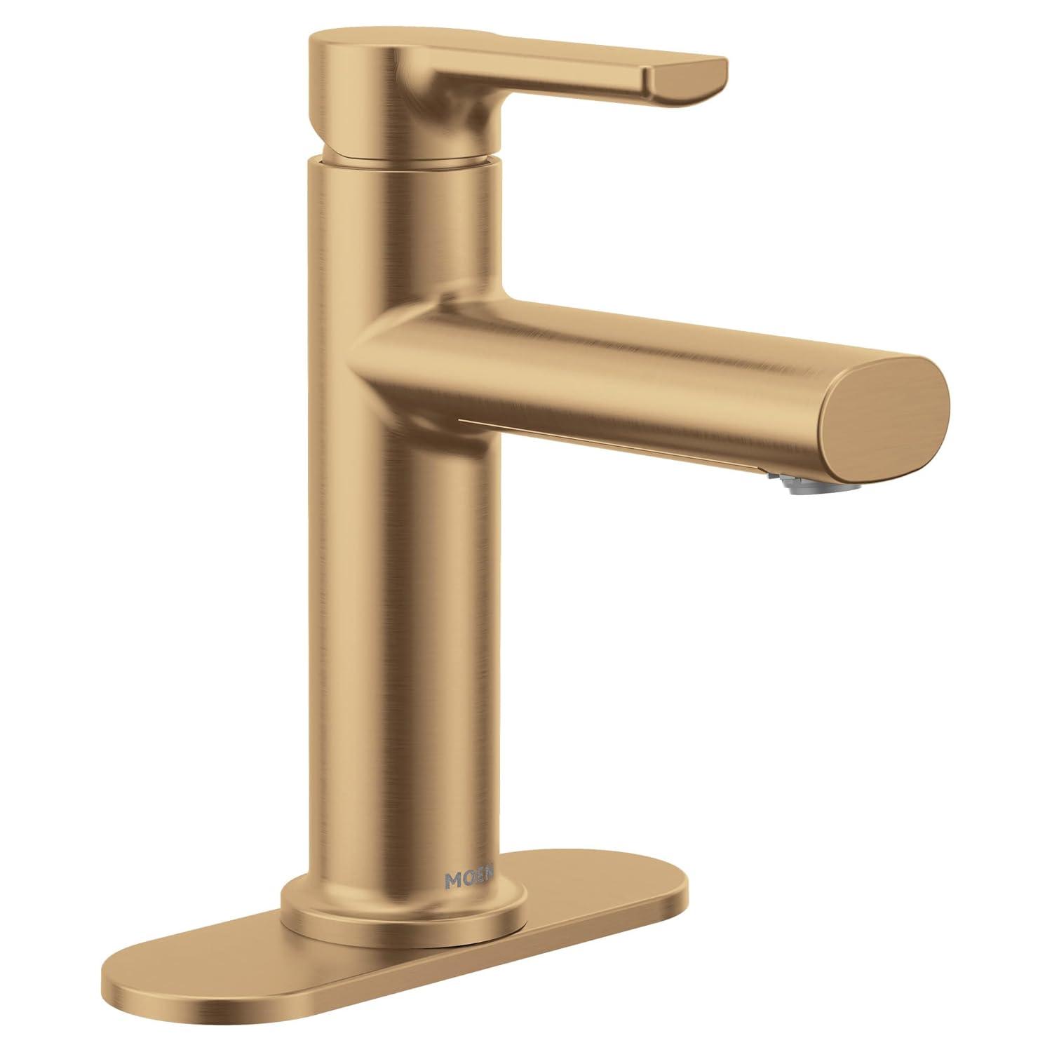 Moen Moen Meena Single Hole Bathroom Faucet with Drain Assembly 84794BZG