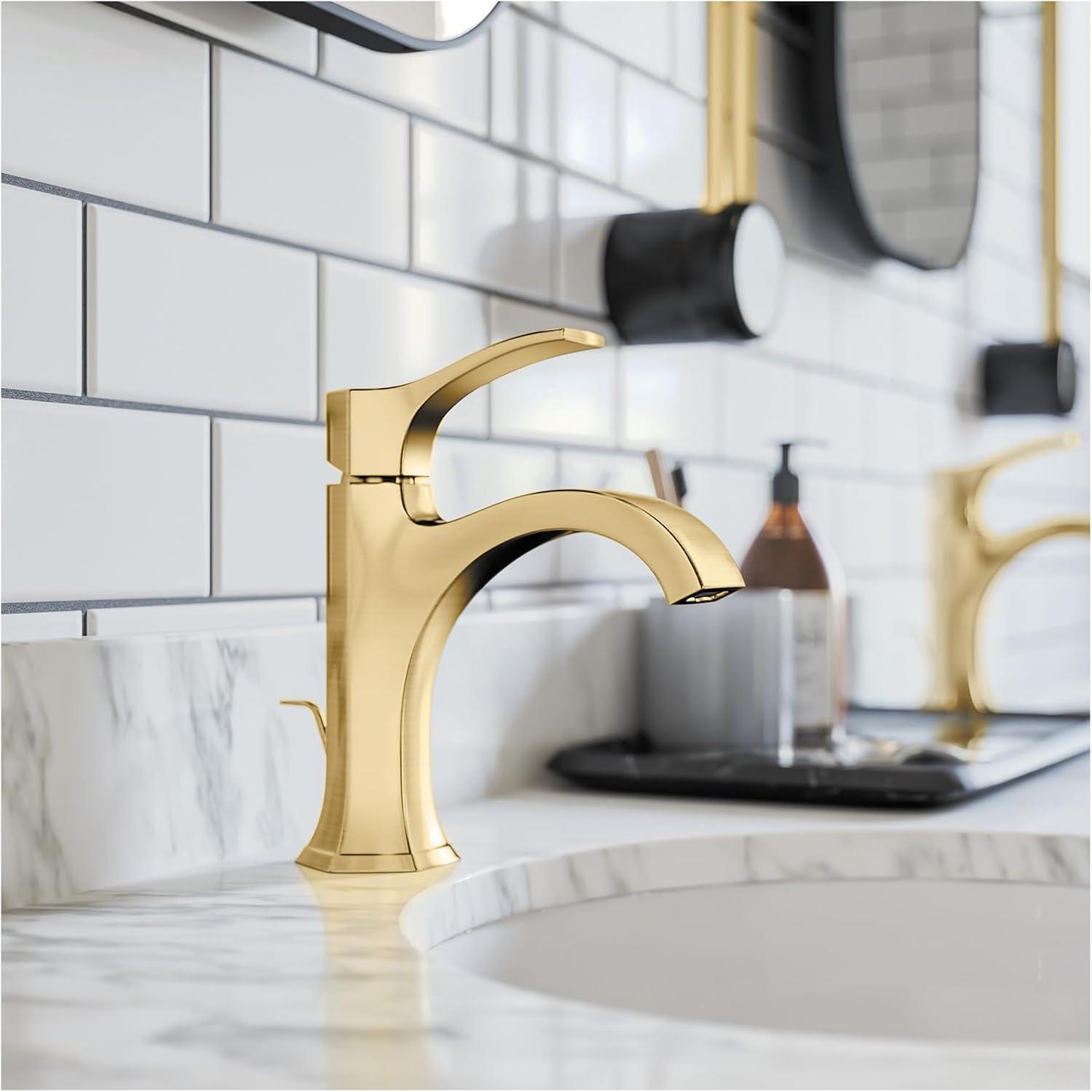 Locarno Single Hole Bathroom Faucet with Drain Assembly