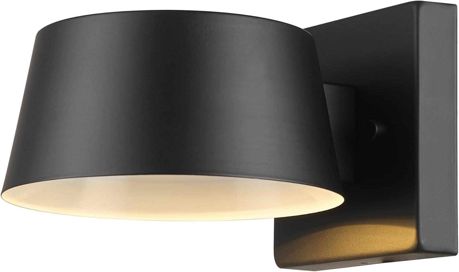 Globe Electric Maisel Matte Black 8-Watt LED Integrated Outdoor Wall Sconce, 44782