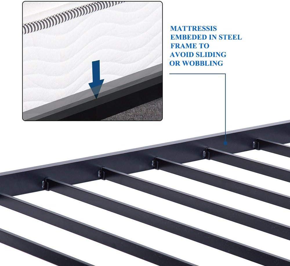 Kselythan Metal Bed Frame,Low Profile Platform Bed,Metal Slat Support,No Box Spring Needed,Easy Assembly