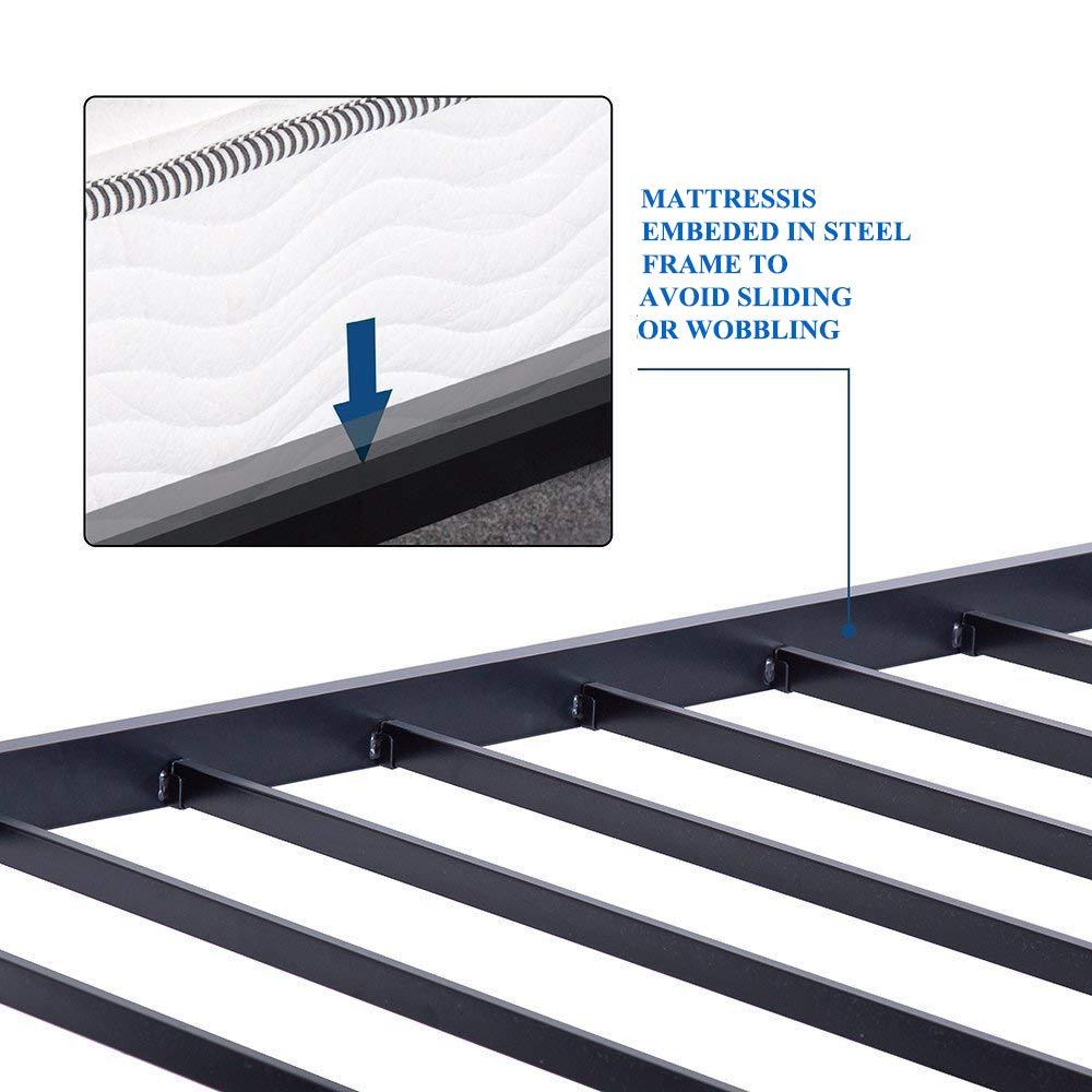 Kselythan Metal Bed Frame,Low Profile Platform Bed,Metal Slat Support,No Box Spring Needed,Easy Assembly