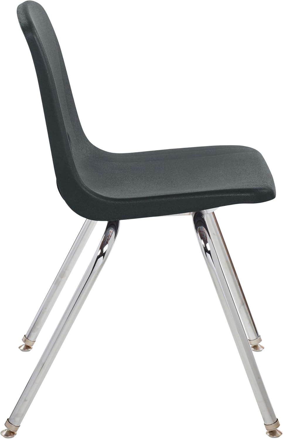 Factory Direct Partners 18" Classroom Stack Chair with Swivel Glide Legs