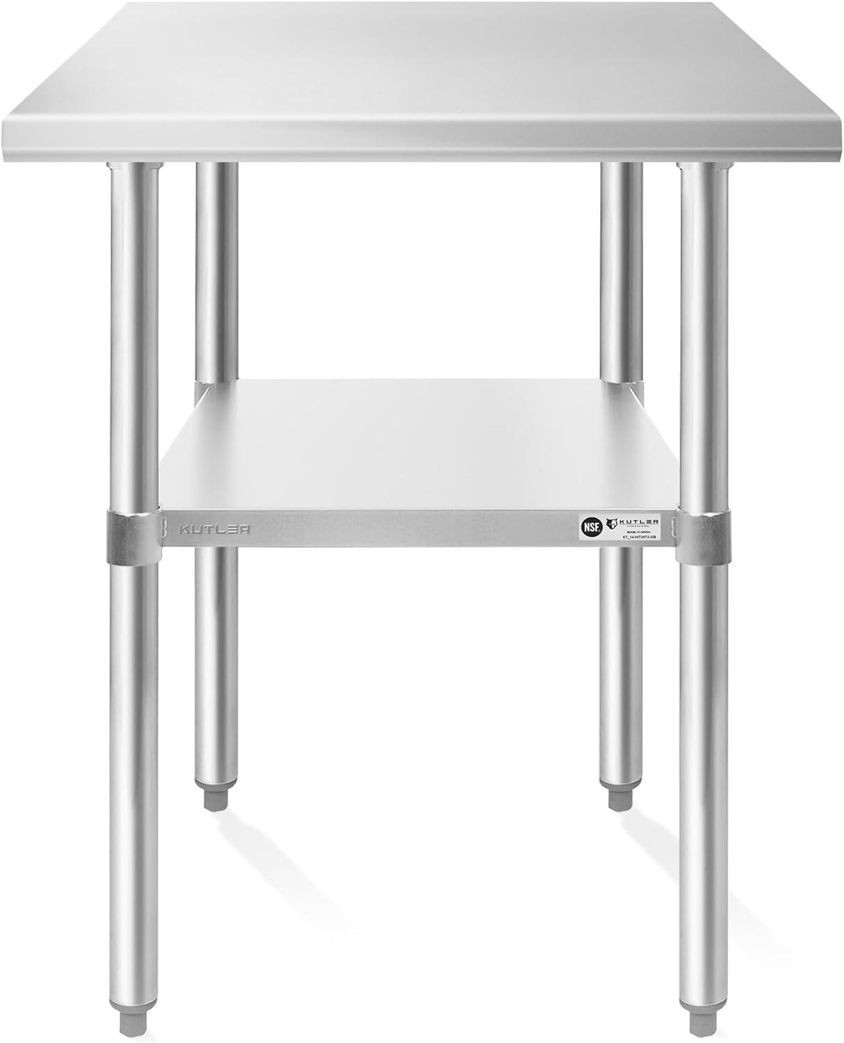 Amgood 30 in. x 24 in. Stainless Steel Table