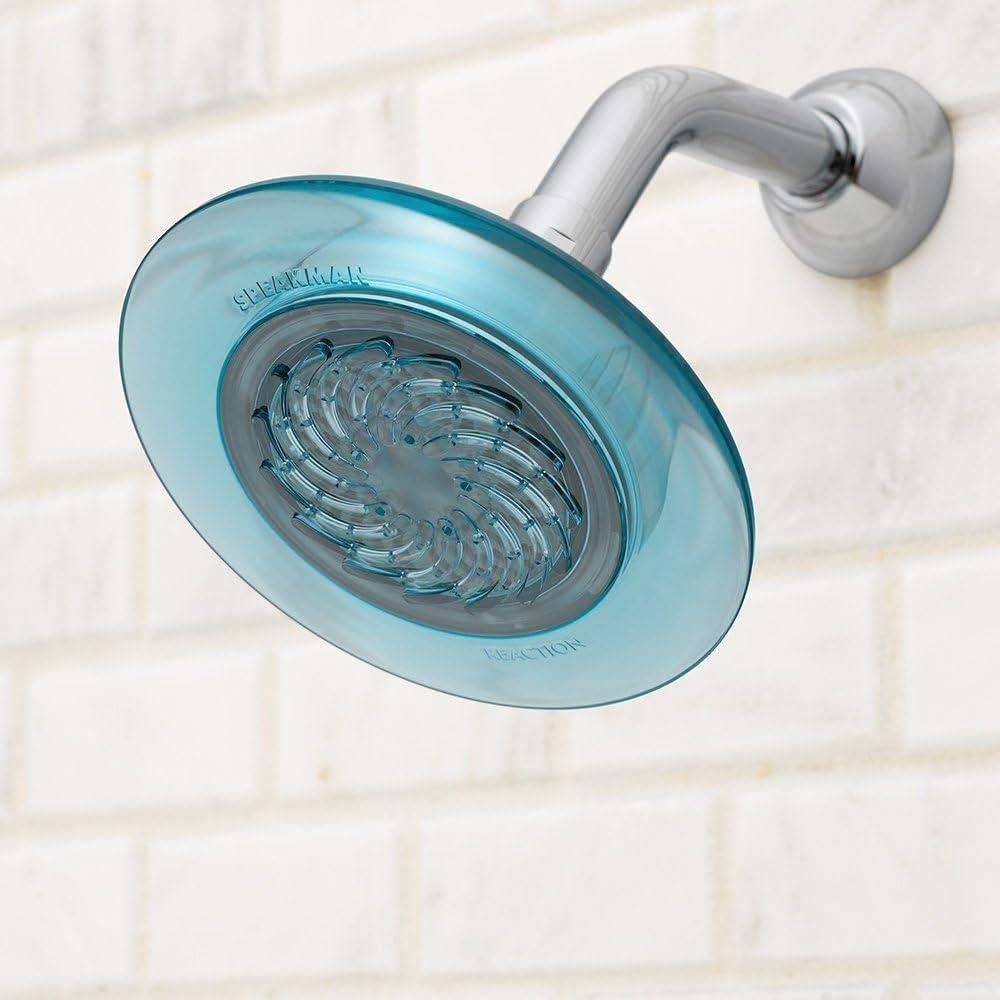 Dusk Blue Polished Chrome Wall Mounted Showerhead