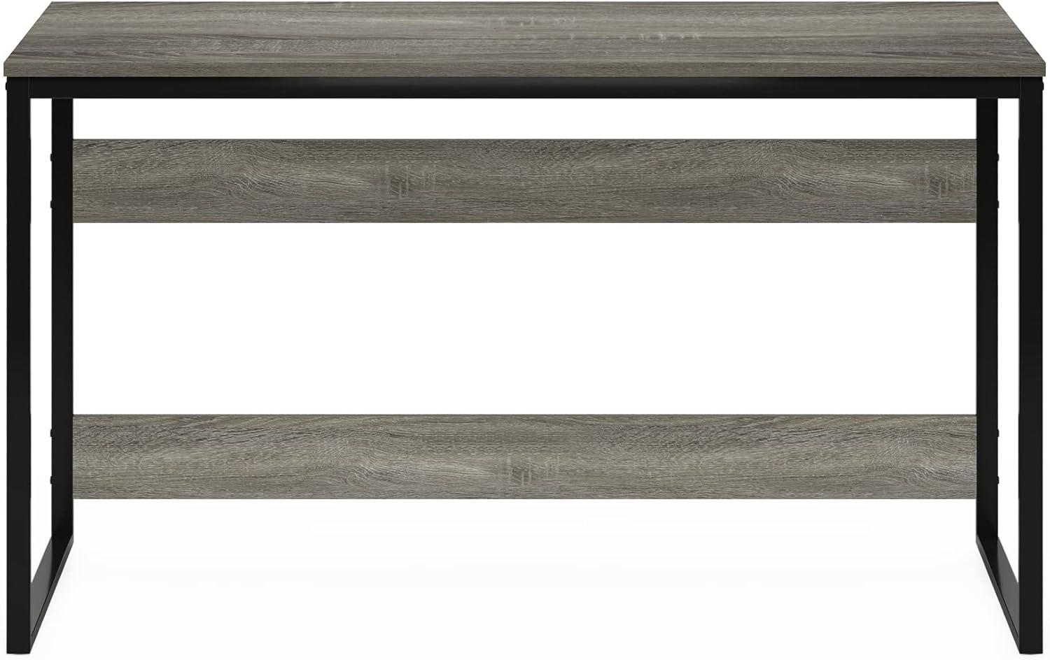 Furinno Modern 52" Wide Computer Desk Metal Frame Writing Study Laptop Table Home Office Workstation,French Oak Grey