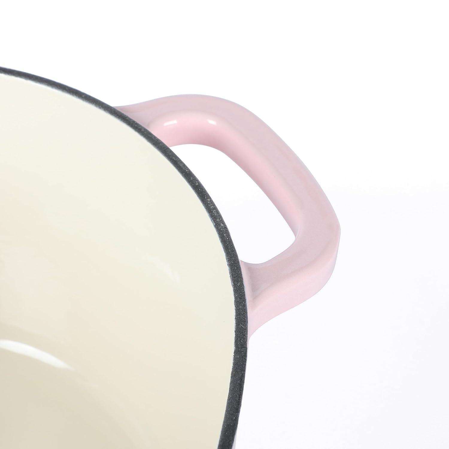 Martha Stewart Martha Stewart Heart Shape 2 QT Enamel Cast Iron Dutch Oven - Pink