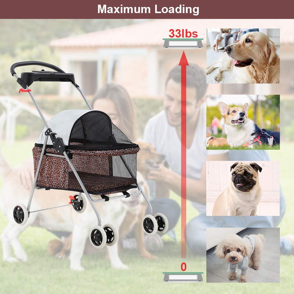 BestPet Foldable Pet Jogger Stroller