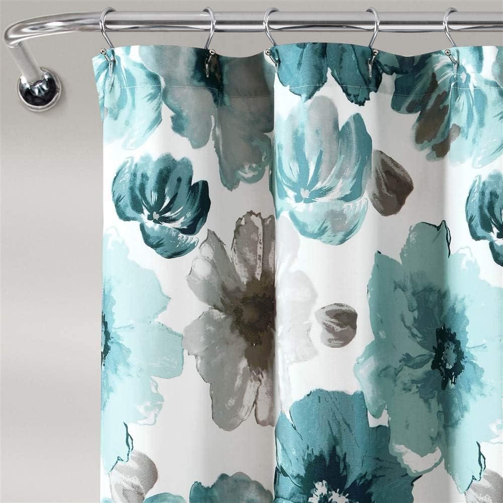 Lush Decor Leah Floral Shower Curtain