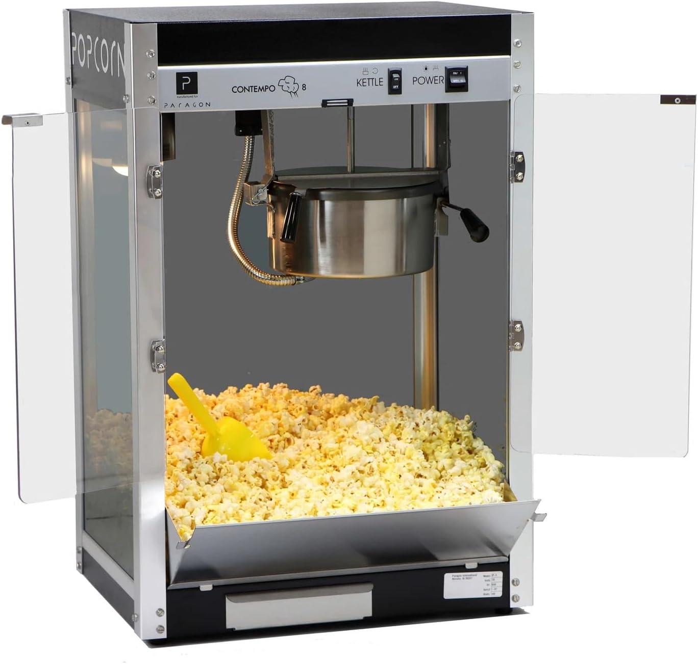 Contempo Pop 8 oz Black and Chrome Popcorn Machine