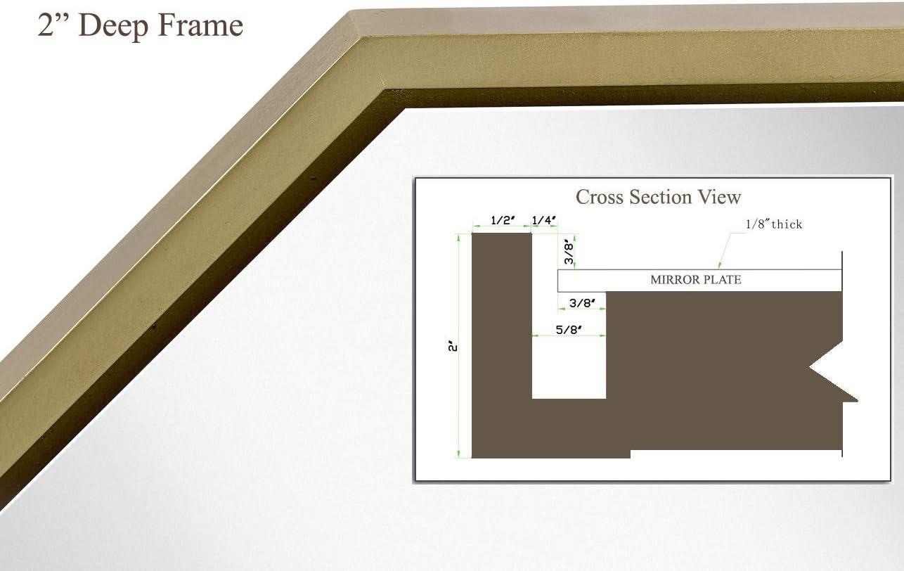 Hamilton Hills 24" x 36" Oval Wenge Framed Wall Mirror