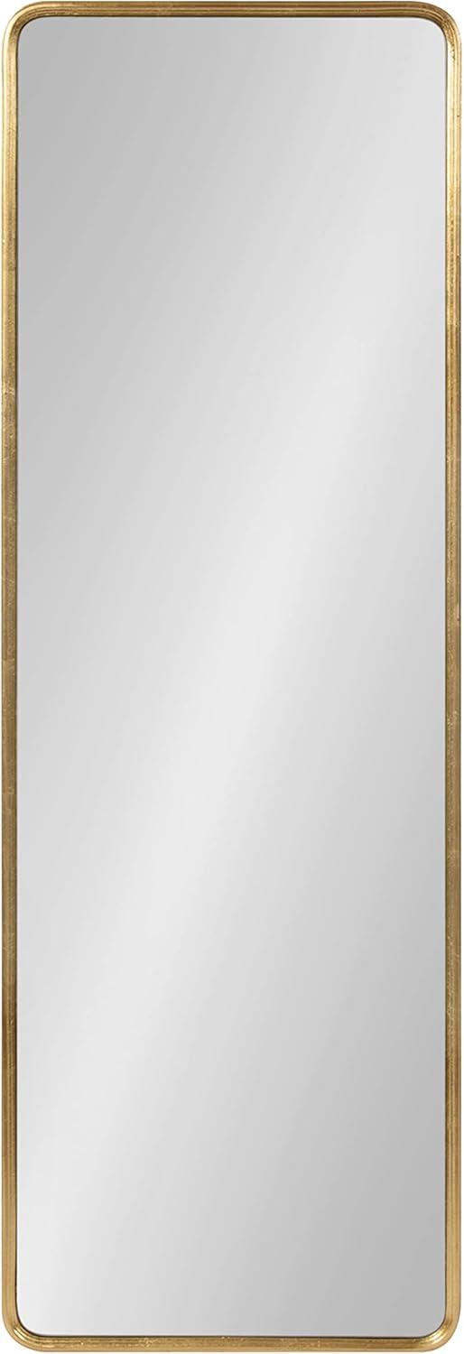 Kate and Laurel Caskill Rectangle MDF Full Length Mirror, 16x48, Gold
