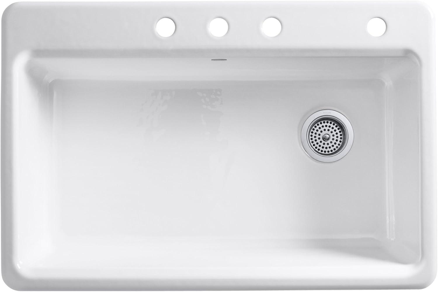 Riverby 33" L x 22" W x 9-5/8" Top-Mount Single Bowl Kitchen Sink W/ Accessories