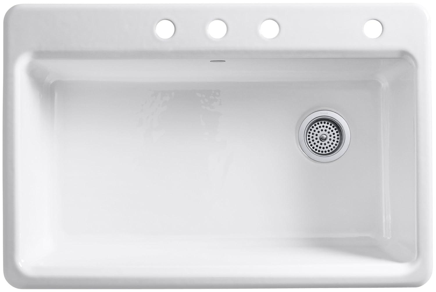 Riverby 33" L x 22" W x 9-5/8" Top-Mount Single Bowl Kitchen Sink W/ Accessories