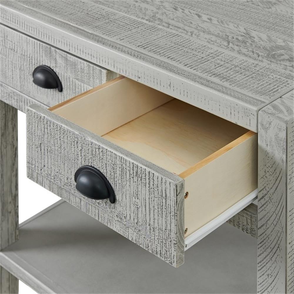 Arden 2-Drawer Wood Nightstand, Perfect for Modern Rustic, Boho or Traditional Bedroom, Functional and Stable Storage, 28W x 19D x 26 3/8H