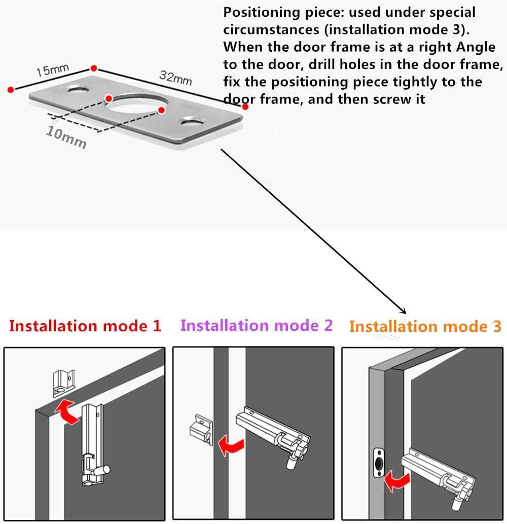 Brushed Nickel Rectangular Door Security Slide Latch Lock Set