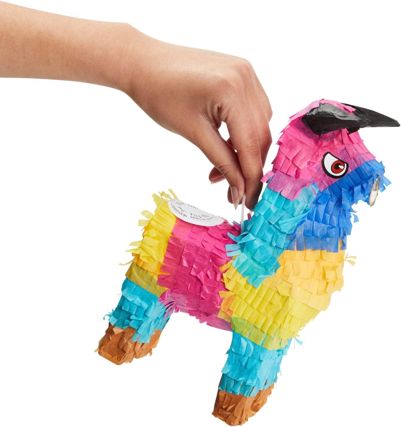 3 Pack Mini Rainbow Bull Pinatas for Cinco de Mayo Party Decorations, Mexican Fiesta Supplies (5.25 x 9 in)