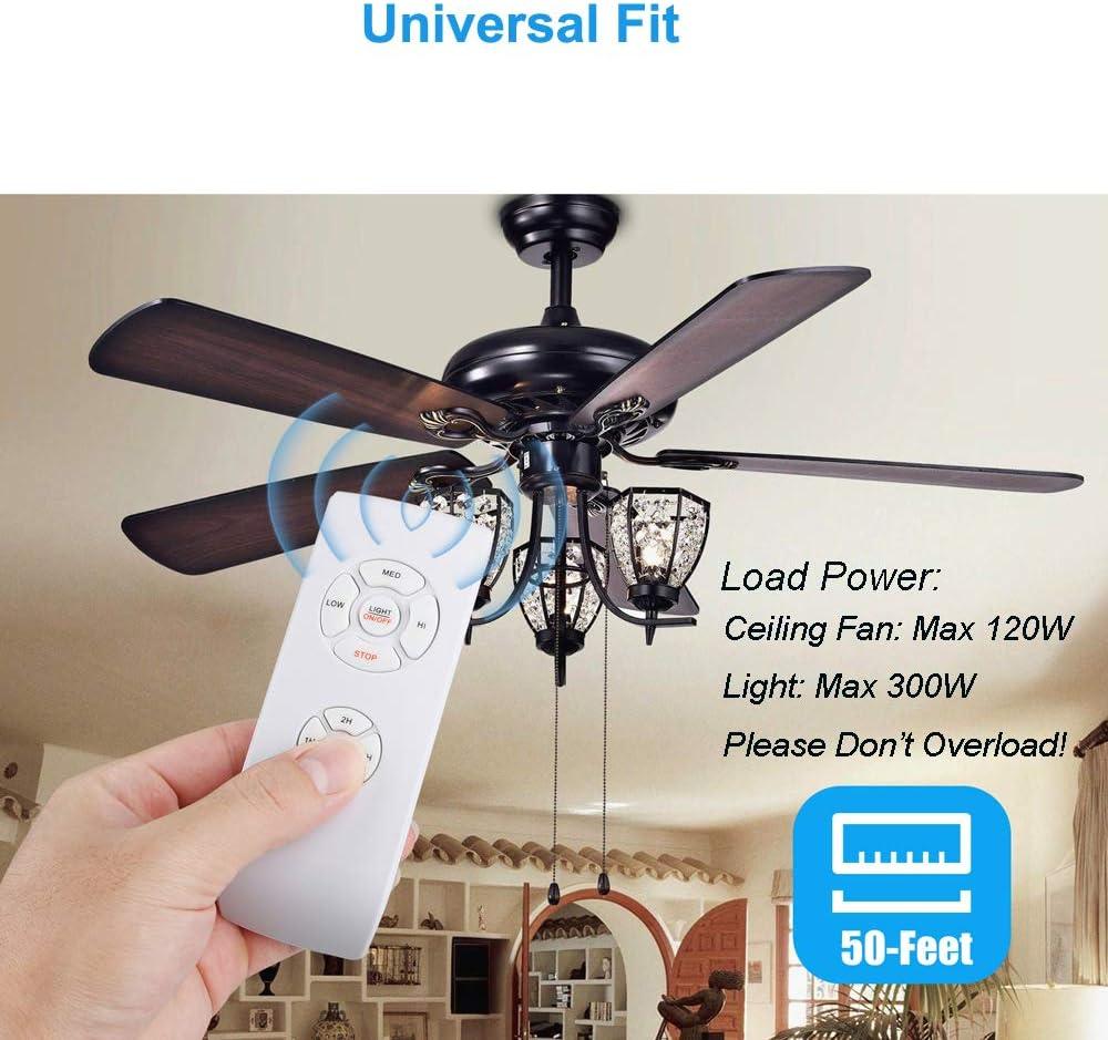 Universal Ceiling Fan Remote Control Kit, 3-in-1 Ceiling Fan Light Timing & Speed Remote, for Hunter/Harbor Breeze/Westinghouse/Honeywell/Other Ceiling Fan lamp