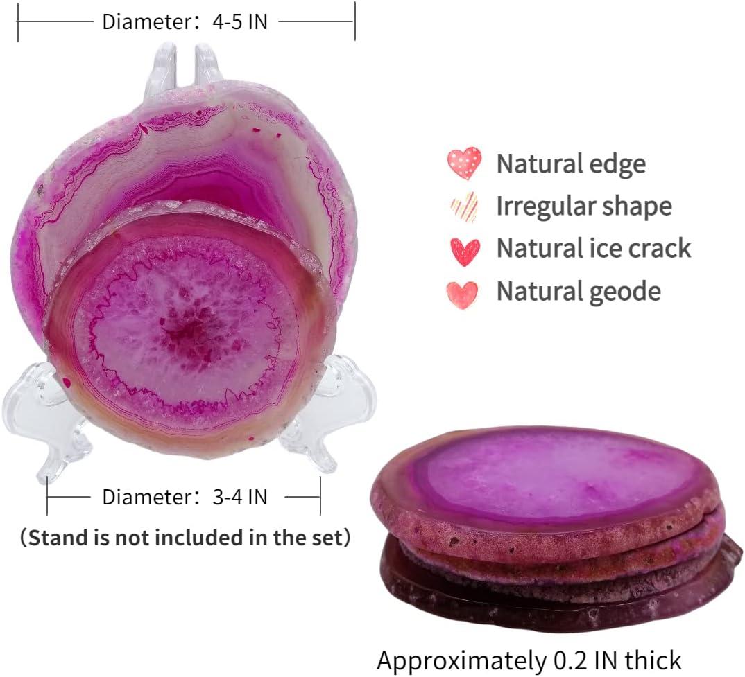 Agate 4 Piece Coaster Set