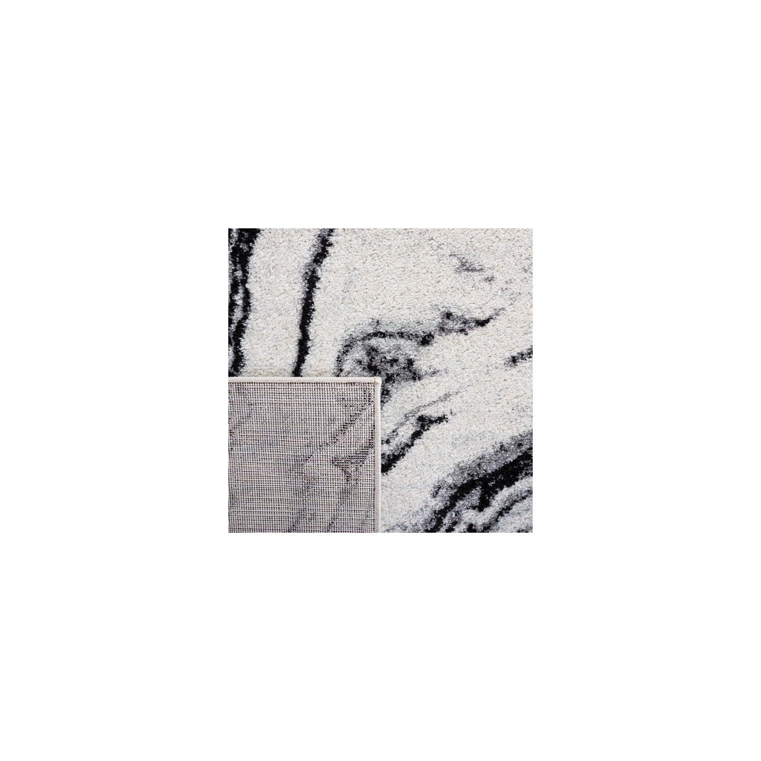 Tulum TUL274 Power Loomed Area Rug - Ivory/Black - 8'x10' - Safavieh.