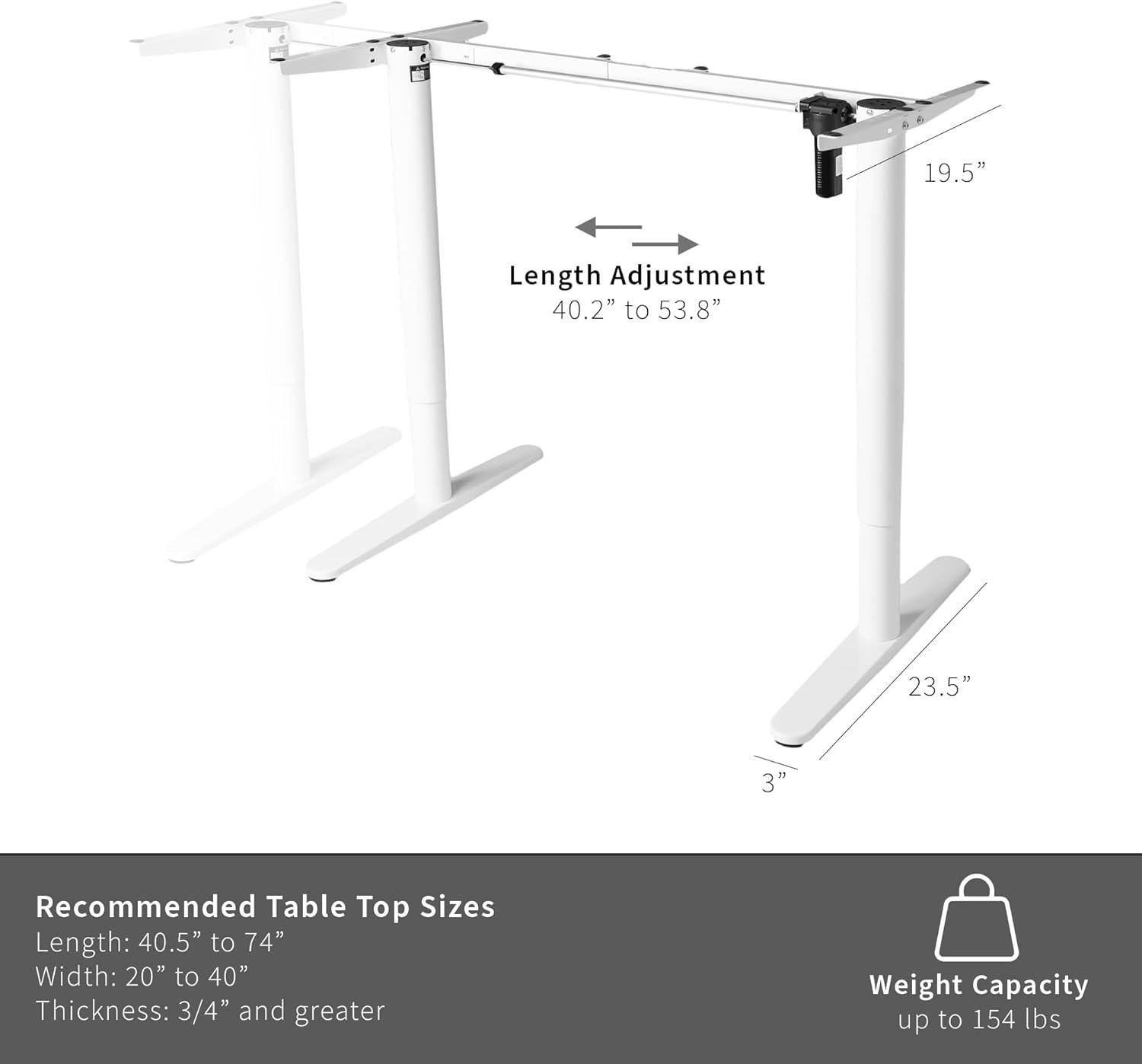 VIVO Electric Single Motor Stand Up Desk Frame, E151EB series (Frame Only)