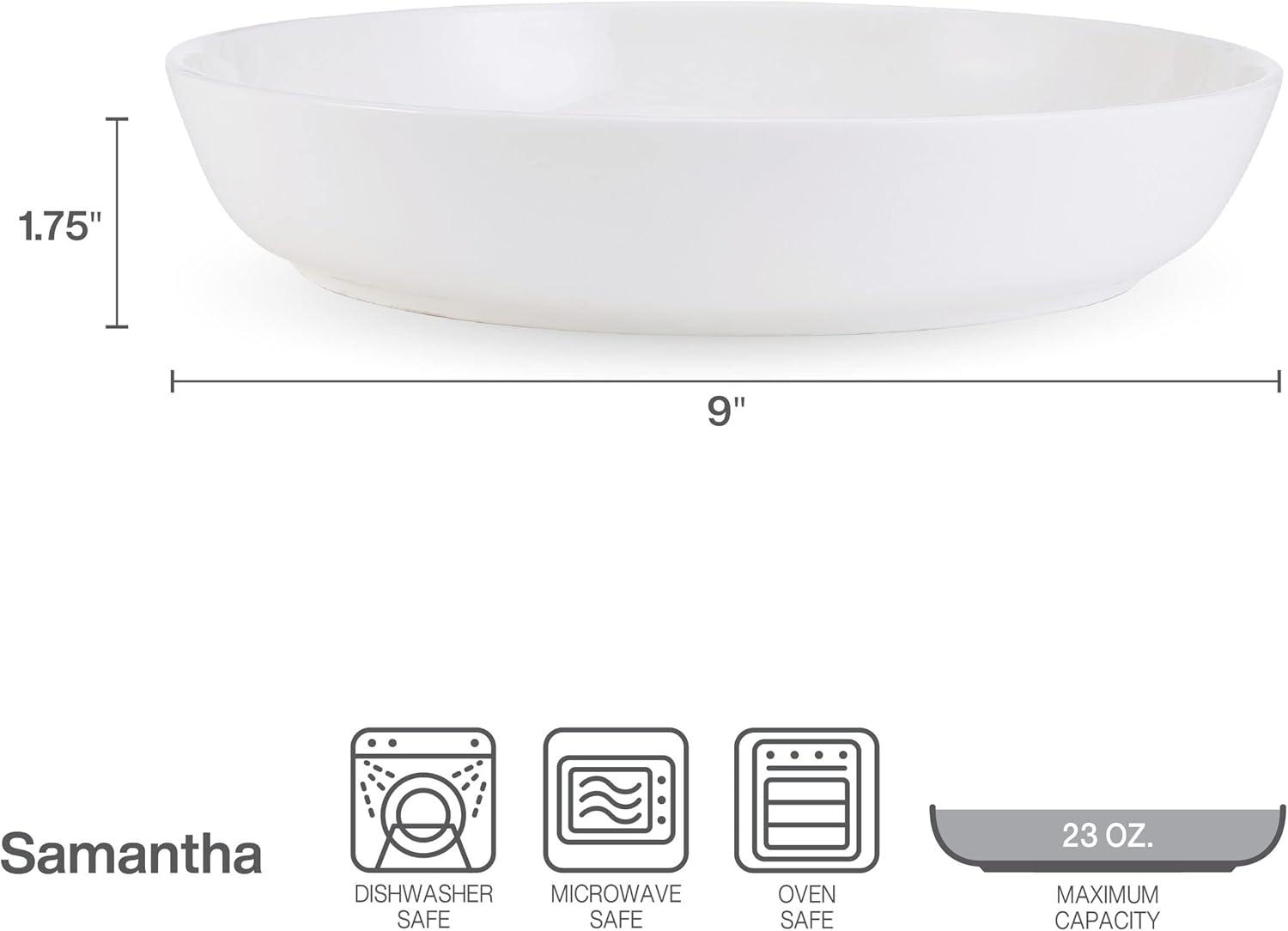 Mikasa Mikasa Samantha 9 in. Bone China Pasta Bowls (Set of 4)