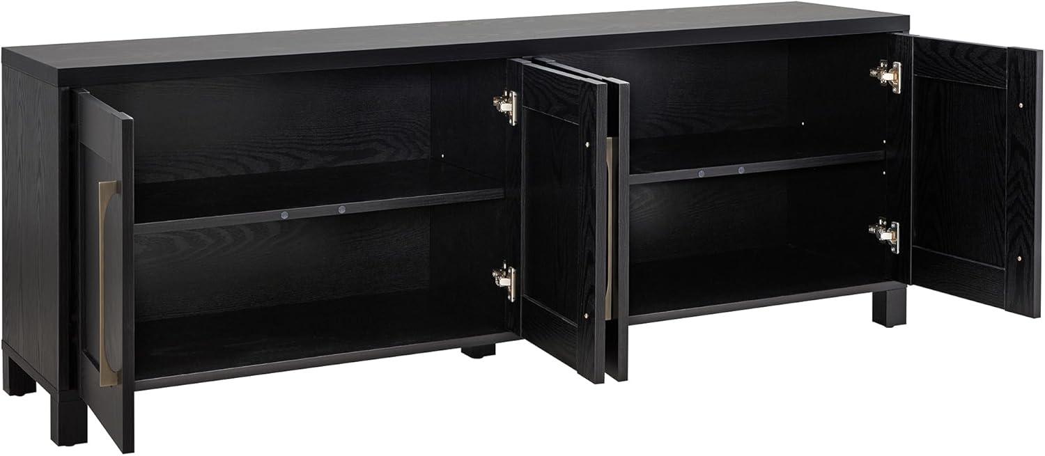 Evelyn&Zoe Chabot Rectangular TV Stand for TV's up to 75", Black Grain