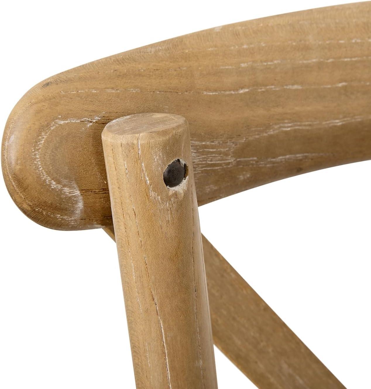 Flash Furniture 2-pack Advantage Medium Natural With White Grain X-Back Chair