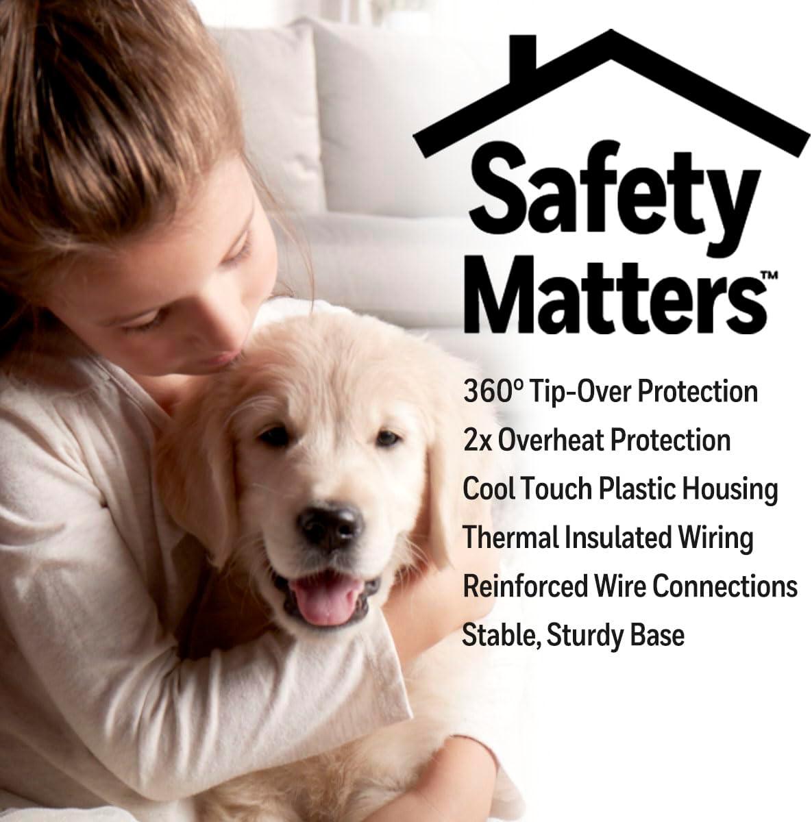 Honeywell Slim Ceramic Tower Heater Black: Indoor Space Heater, Adjustable Thermostat, 1500W, Fan Driven, No Assembly Required