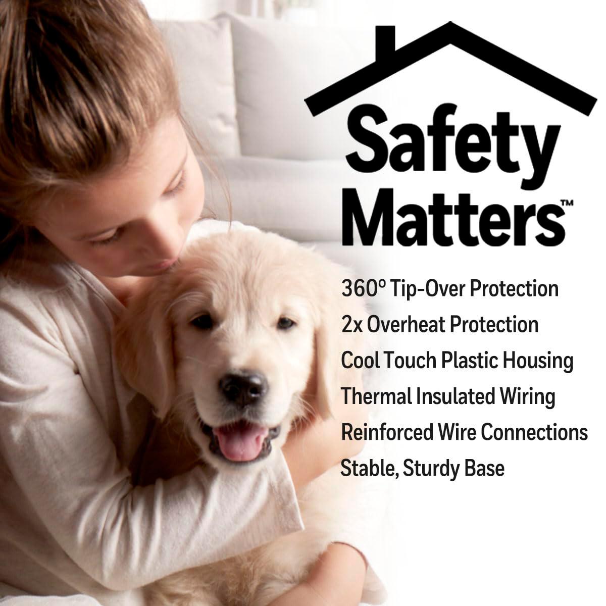 Honeywell Slim Ceramic Tower Heater Black: Indoor Space Heater, Adjustable Thermostat, 1500W, Fan Driven, No Assembly Required