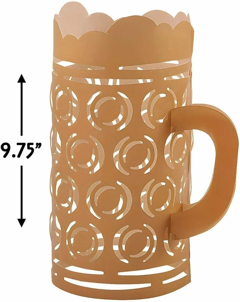 Fun Express Oktoberfest Luminary Beer Mugs, 12 Pieces
