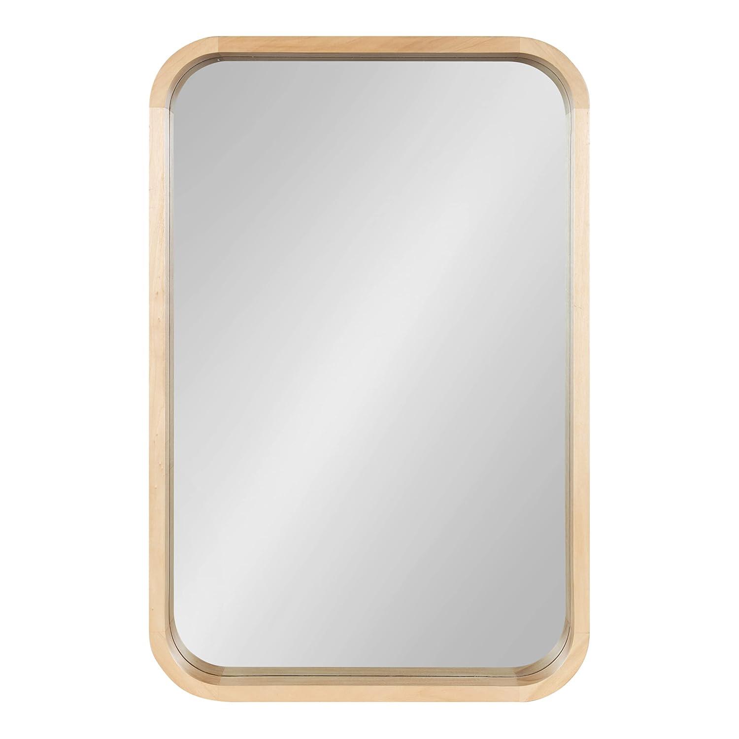 Kate and Laurel Hutton Wood Rectangle Mirror, 20x30, Natural
