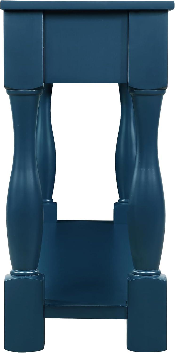 LKTART Solid Wood Console Table for Entryway,Long Sofa Table with 3 Drawers for Hallway,Foyer,Entry,Easy Assembled (63" Navy Blue)