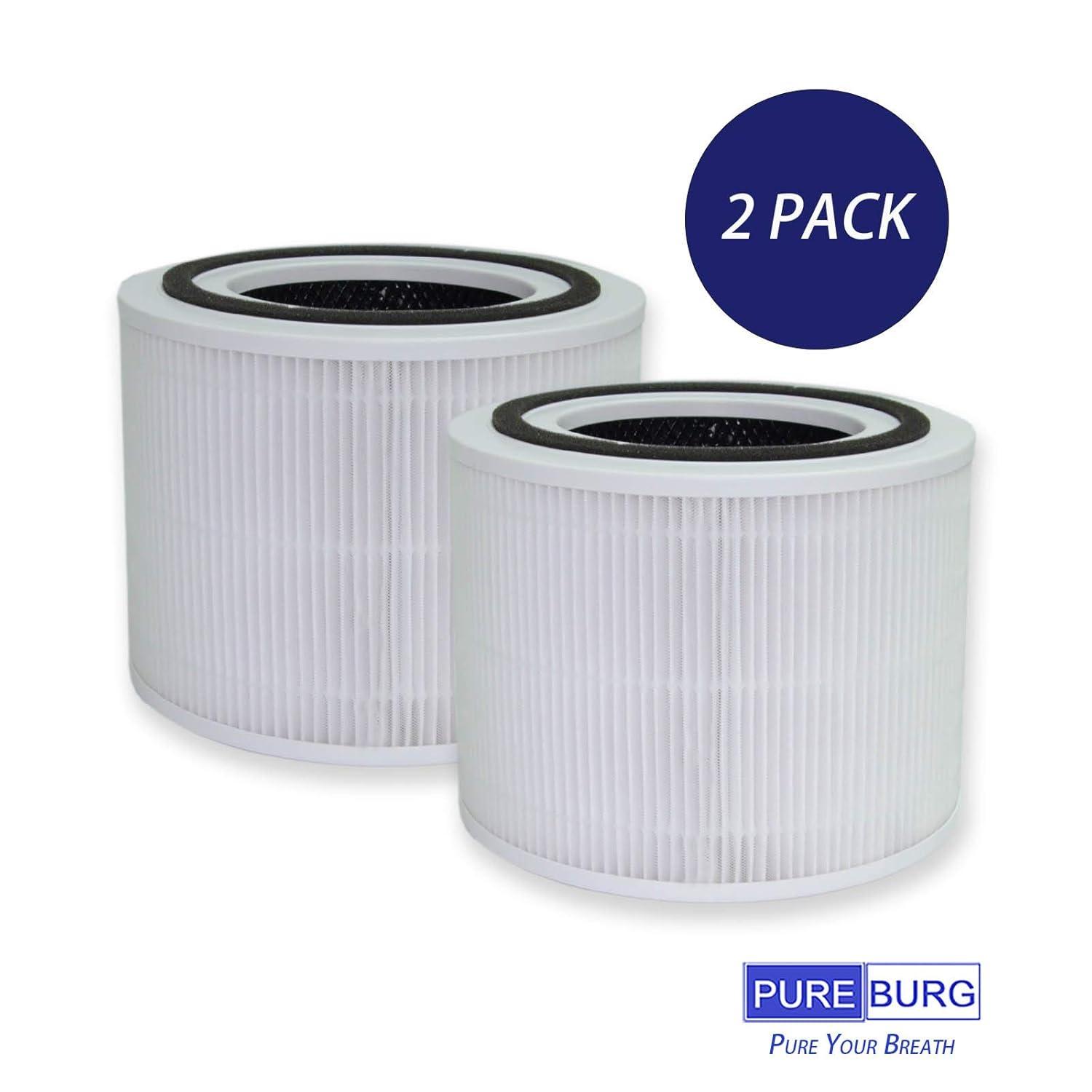 2-Pack Core 300 Replacement Filter for LEVOIT Core 300 and Core 300S Air Purifier, H13 True HEPA Filter and Activated Carbon, Replace Core 300-RF