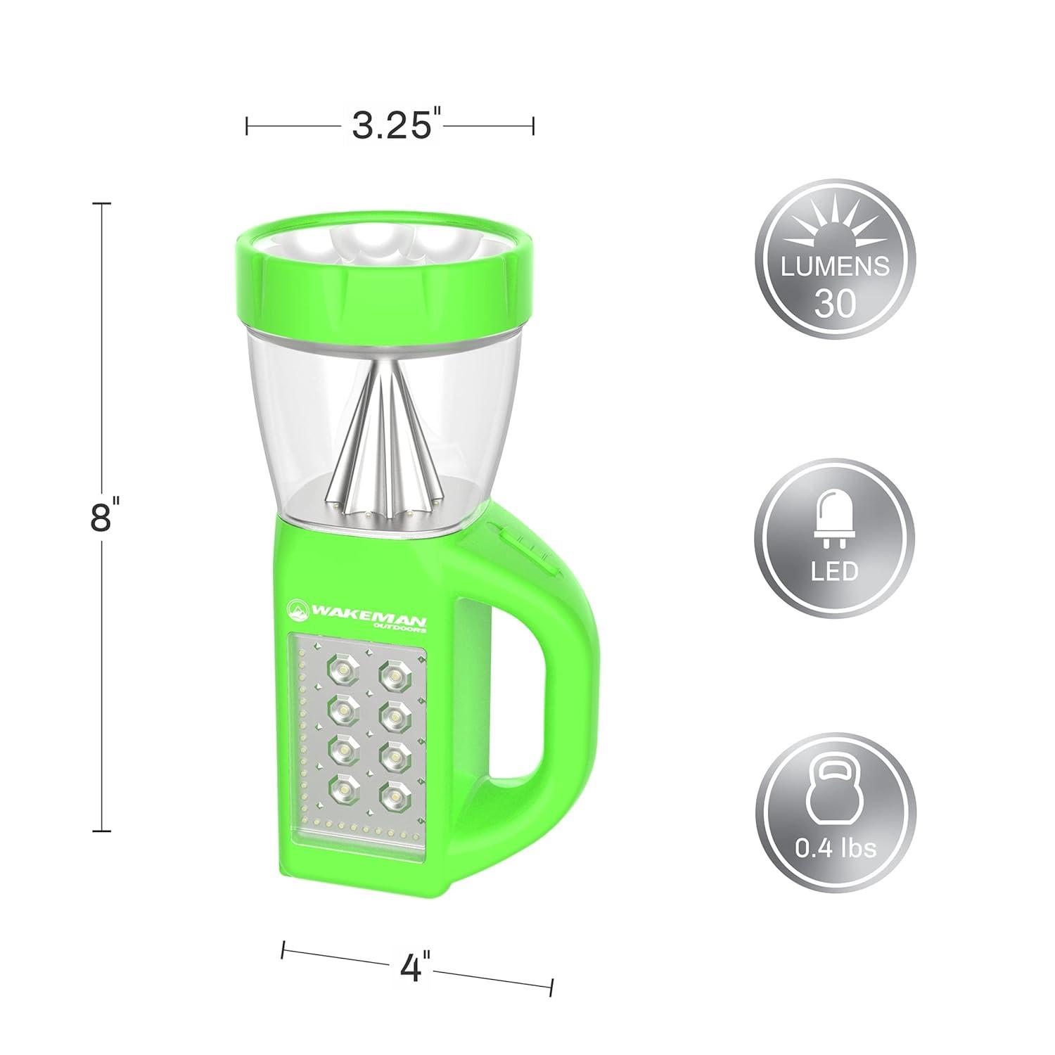 3-in-1 LED Lantern - Compact, Lightweight Camping Light, Flashlight, and Panel Illumination for Reading and Emergencies by Wakeman Outdoors (Purple)
