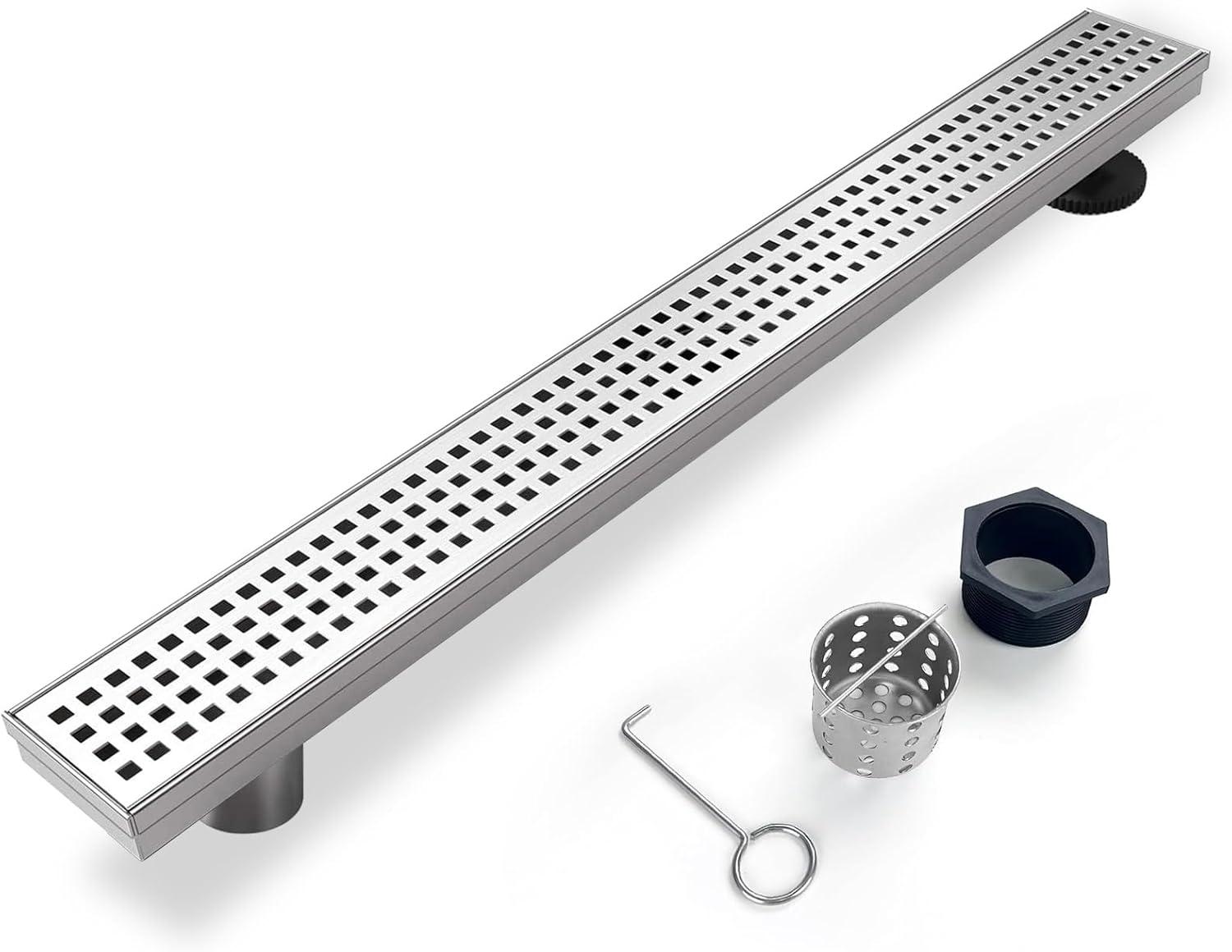 24 Inch Brushed Stainless Steel Linear Shower Drain