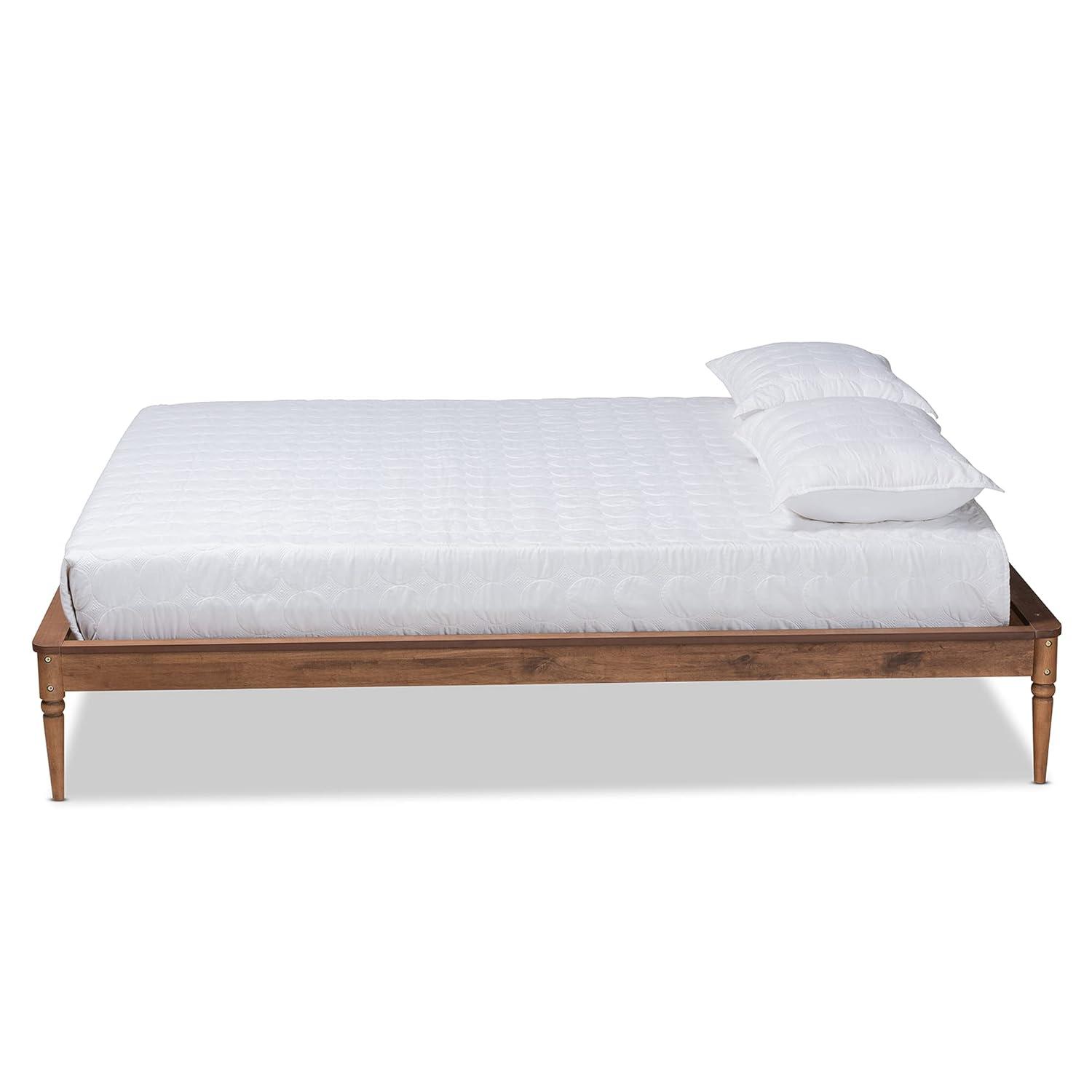 Baxton Studio Tallis Walnut Brown Finished Wood Queen Size Bed Frame
