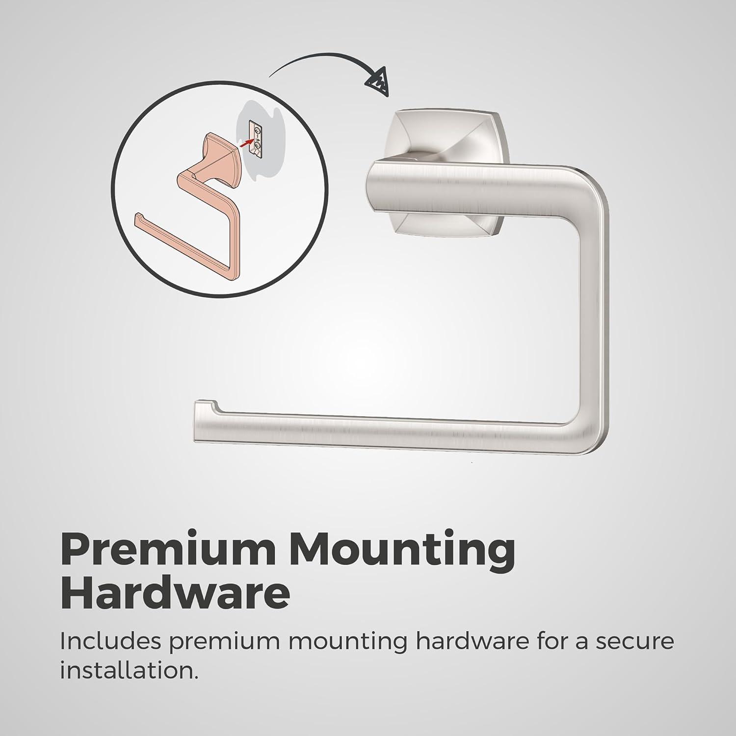 Pfister Vaneri Towel Ring, Hand Towel Holder for Bathroom, Wall-Mounted, Screw-In, Spot Defense Brushed Nickel Finish, BRBVRI0GS