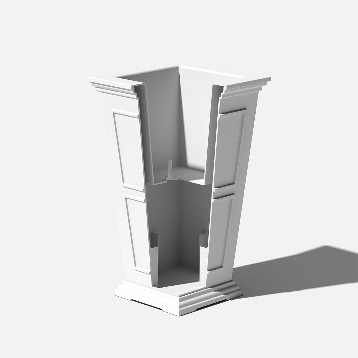 Veradek Brixton Tall 28" Plastic Planter - White